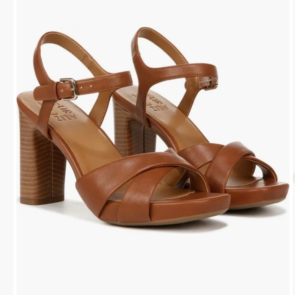 Naturalizer Morgan women's slingback pump heel NIB brown size 9.5 wide